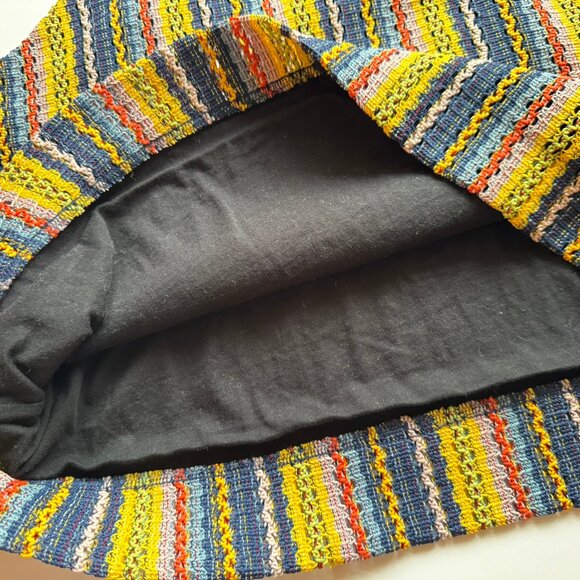 Texture & Thread Madewell Multicolor Woven Thread Vertical Stripes Top sz Medium - Picture 5 of 8